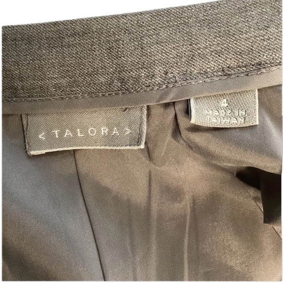 Talora Gray Skirt 95% Wool Lined Size 4 Back Zipper Italian-Made - Picture 7 of 14